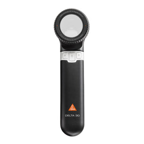 HEINE DELTA 30 LED Dermatoscope, Contact Plate (with scale), USB cord, Transformer, and Case. MPN: K-230.28.305