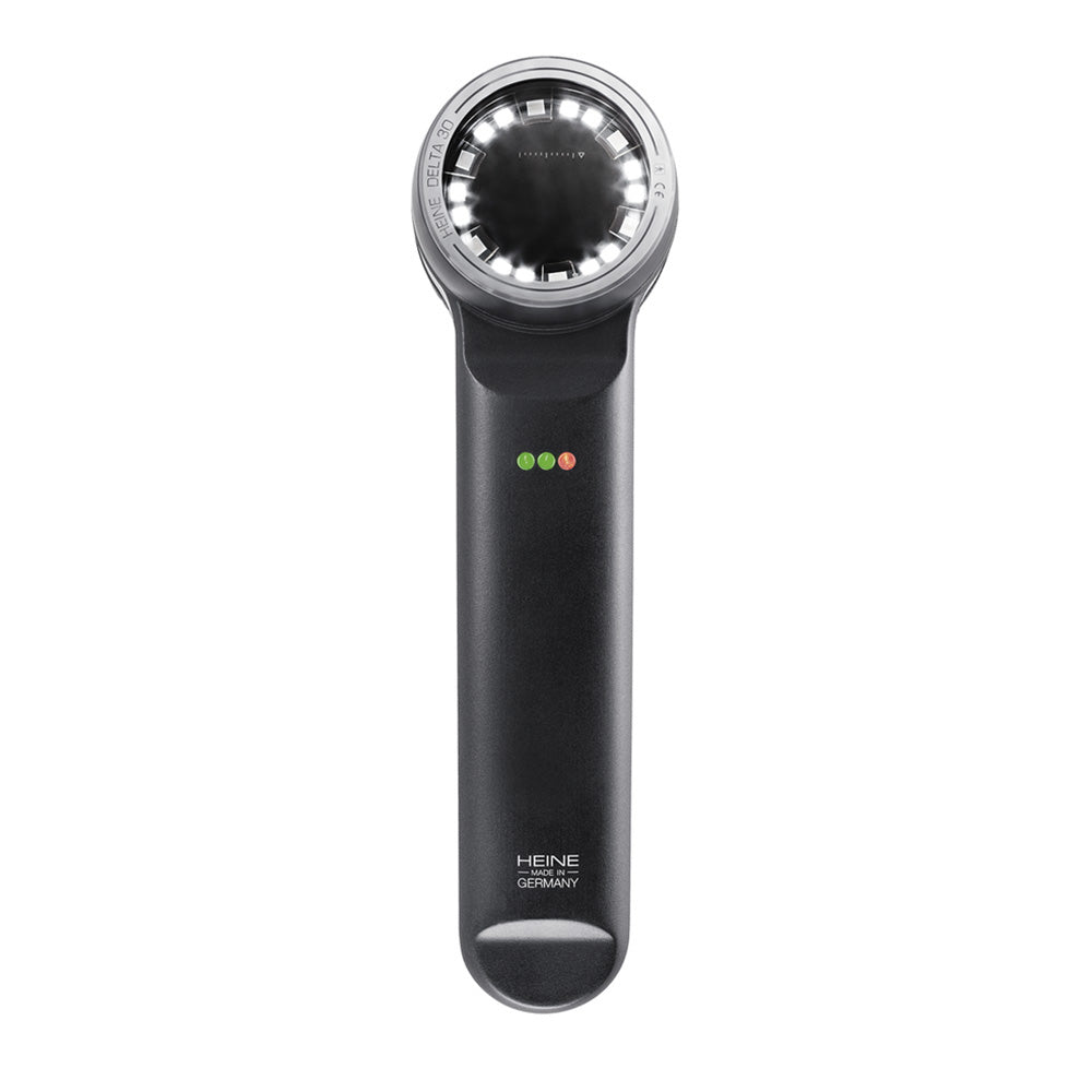 HEINE DELTA 30 LED Dermatoscope, Contact Plate (with scale), USB cord, Transformer, and Case. MPN: K-230.28.305 - Image 2