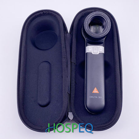 HEINE DELTA 30 LED Dermatoscope, Contact Plate (with scale), USB cord, Transformer, and Case. MPN: K-230.28.305 - Image 4