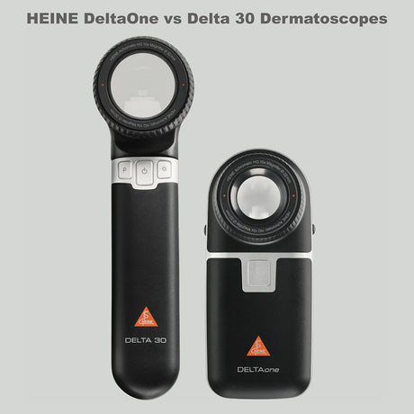 HEINE DELTA 30 LED Dermatoscope, Contact Plate (with scale), USB cord, Transformer, and Case. MPN: K-230.28.305 - Image 6