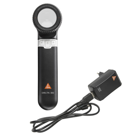 HEINE DELTA 30 LED Dermatoscope, Contact Plate (with scale), USB cord, Transformer, and Case. MPN: K-230.28.305 - Image 8