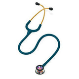 3M Littmann Classic II Pediatric Stethoscope, Rainbow-finish Chestpiece, Caribbean Blue Tube. MPN: 2153 - Image 2