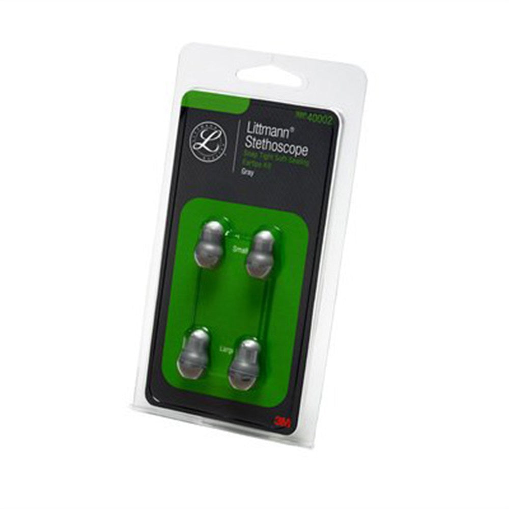 Littmann Snap Tight Soft-Sealing Eartips, Gray, (1 pair) Large and (1 pair) Small, each. MPN: 40002E - Image 2
