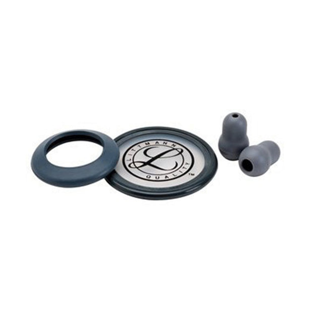 Littmann Spare Parts Kit for Classic II S.E. Stethoscope: Bell Sleeve, Small Snap Tight Soft-Sealing Eartips, Adult Rim/Diaphragm, Gray, 10 kits/cs. MPN: 40006