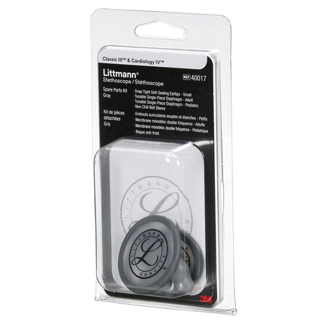 Littmann Spare Parts Kit for Classic III & Cardiology IV: Small Snap Tight Soft-Sealing Eartips, Adult Diaphragm, Pediatric Single Diaphragm, BLACK, each. MPN: 40016E - Image 2