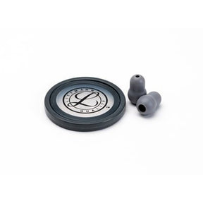 Littmann Spare Parts Kit for Master Cardiology Stethoscope: Small Snap Tight Soft-Sealing Eartips, Rim/Diaphragm, Gray, each. MPN: 40018E