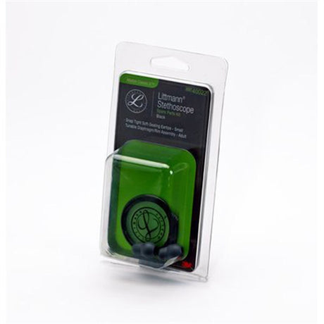 Littmann Spare Parts Kit for Master Classic Stethoscope: Small Snap Tight Soft-Sealing Eartips, Rim/Diaphragm, Black, each. MPN: 40022E - Image 2