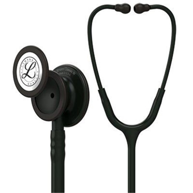 3M Littmann Classic III Stethoscope, Black Edition Chestpiece, Black Tube. MPN: 5803