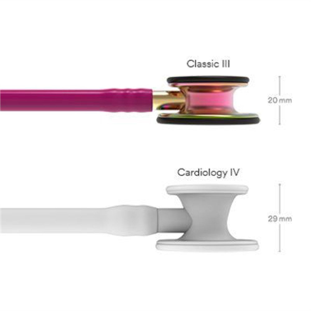 3M Littmann Classic III Stethoscope, Rainbow Chestpiece, Raspberry Tube. MPN: 5806 - Image 4