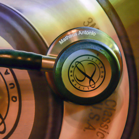 3M Littmann Classic III Stethoscope, Copper Chestpiece, Chocolate Tube. MPN: 5809 - Image 5
