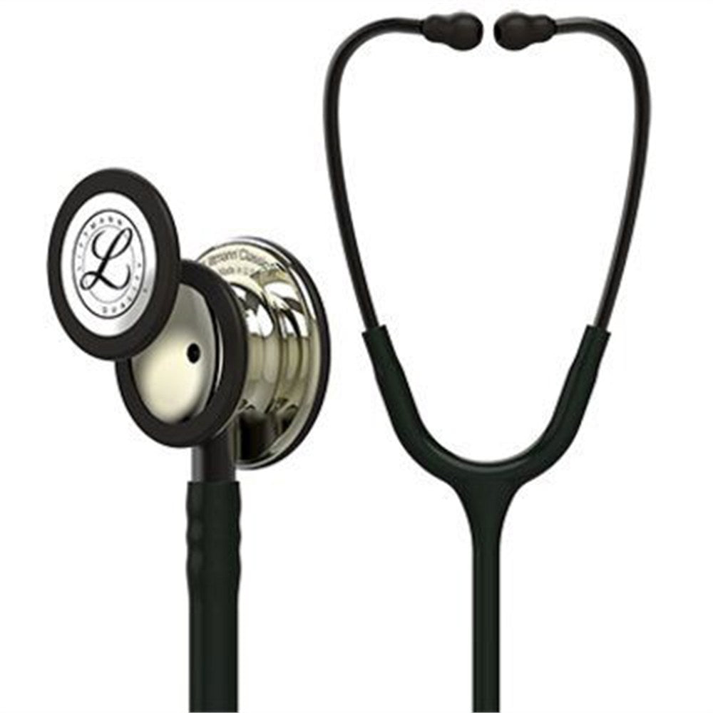 3M Littmann Classic III Stethoscope, Champagne Chestpiece, Black Tube, Smoke Stem & Headset. MPN: 5861