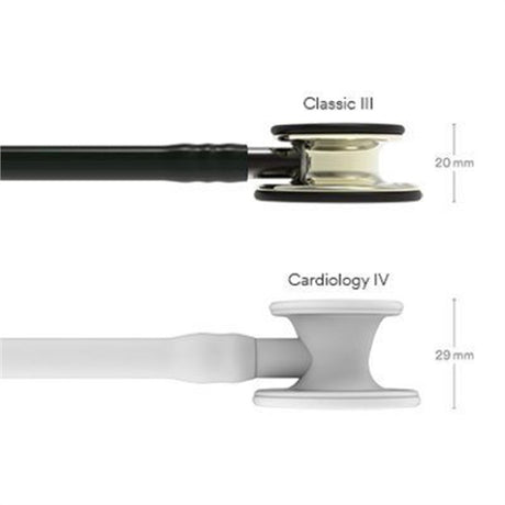 3M Littmann Classic III Stethoscope, Champagne Chestpiece, Black Tube, Smoke Stem & Headset. MPN: 5861 - Image 4