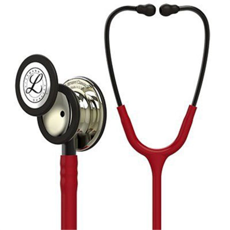 3M Littmann Classic III Stethoscope, Champagne Chestpiece, Burgundy Tube, Smoke Stem & Headset. MPN: 5864
