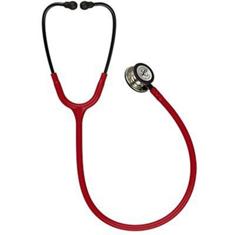 3M Littmann Classic III Stethoscope, Champagne Chestpiece, Burgundy Tube, Smoke Stem & Headset. MPN: 5864 - Image 3
