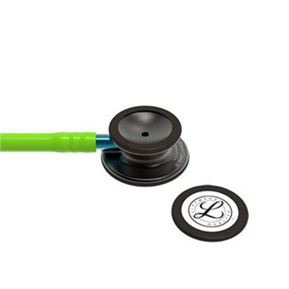 3M Littmann Classic III Stethoscope, Smoke Chestpiece, Lime Green Tube, Blue Stem & Smoke Headset. MPN: 5875 - Image 2