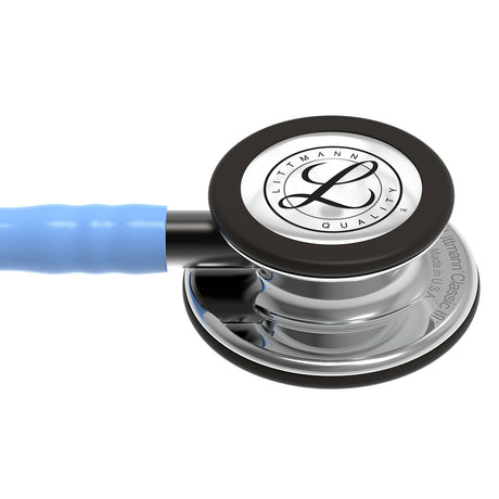 3M Littmann Classic III Stethoscope, Mirror Chestpiece, Ceil Blue Tube, Smoke Stem and Smoke Headset. MPN: 5959 - Image 2