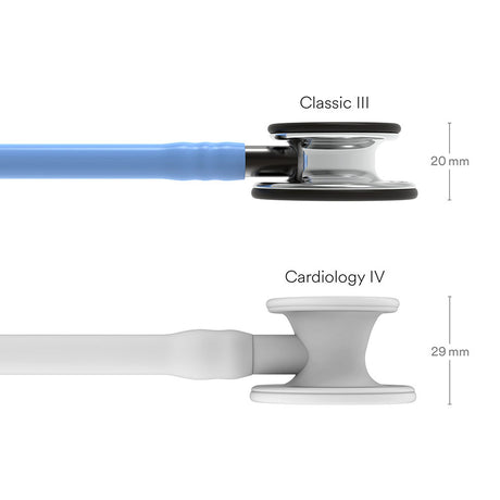 3M Littmann Classic III Stethoscope, Mirror Chestpiece, Ceil Blue Tube, Smoke Stem and Smoke Headset. MPN: 5959 - Image 4
