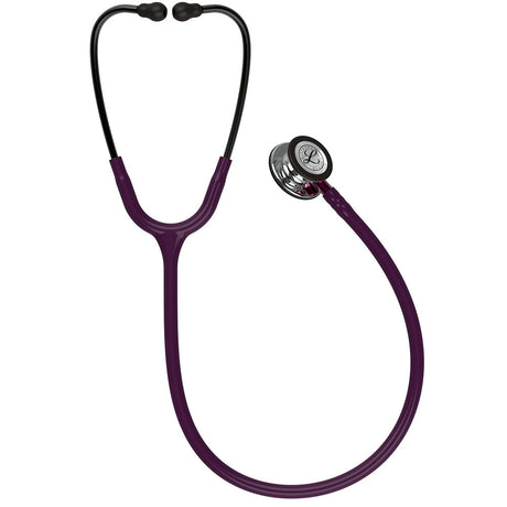 3M Littmann Classic III Stethoscope, Mirror Chestpiece, Plum Tube, Pink Stem and Smoke Headset. MPN: 5960 - Image 3