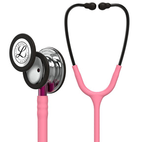 3M Littmann Classic III Stethoscope, Mirror Chestpiece, Pearl Pink Tube, Pink Stem and Smoke Headset. MPN: 5962