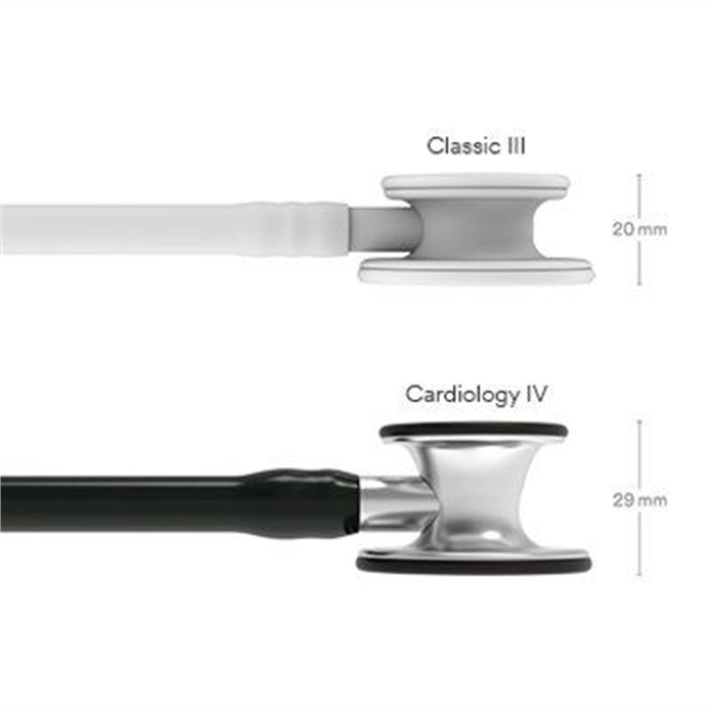 3M Littmann Cardiology IV Stethoscope, Standard Chestpiece, Black Tube, Stainless Stem & Headset. MPN: 6152 - Image 4