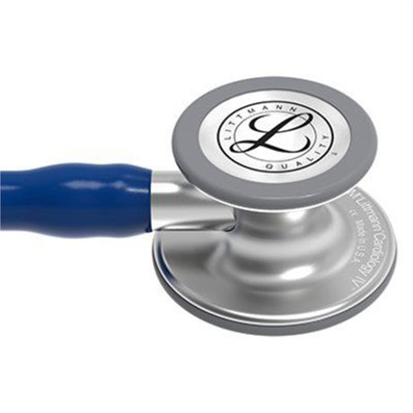 3M Littmann Cardiology IV Stethoscope, Standard Chestpiece, Navy Blue Tube, Stainless Stem & Headset. MPN: 6154 - Image 2