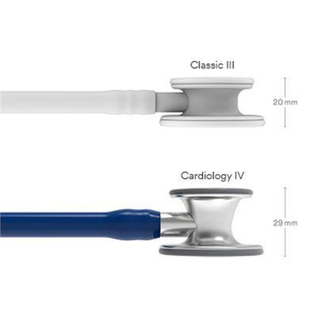 3M Littmann Cardiology IV Stethoscope, Standard Chestpiece, Navy Blue Tube, Stainless Stem & Headset. MPN: 6154 - Image 4