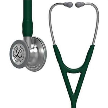 3M Littmann Cardiology IV Stethoscope, Standard Chestpiece, Hunter Green Tube, Stainless Stem & Headset. MPN: 6155