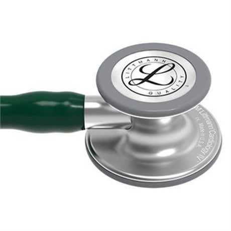 3M Littmann Cardiology IV Stethoscope, Standard Chestpiece, Hunter Green Tube, Stainless Stem & Headset. MPN: 6155 - Image 2