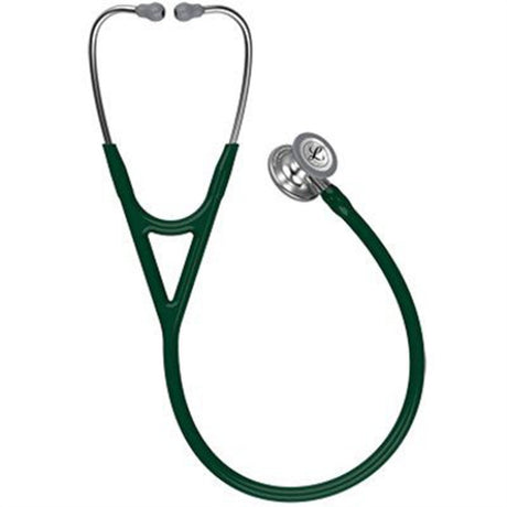 3M Littmann Cardiology IV Stethoscope, Standard Chestpiece, Hunter Green Tube, Stainless Stem & Headset. MPN: 6155 - Image 3