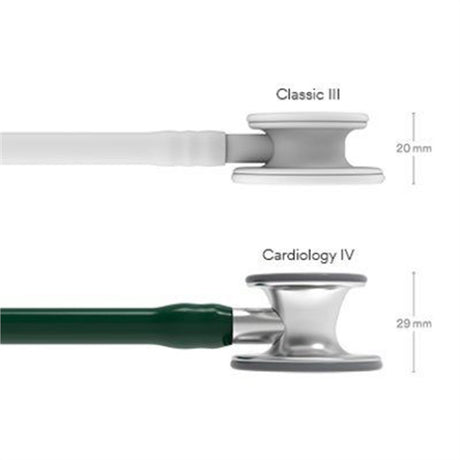 3M Littmann Cardiology IV Stethoscope, Standard Chestpiece, Hunter Green Tube, Stainless Stem & Headset. MPN: 6155 - Image 4