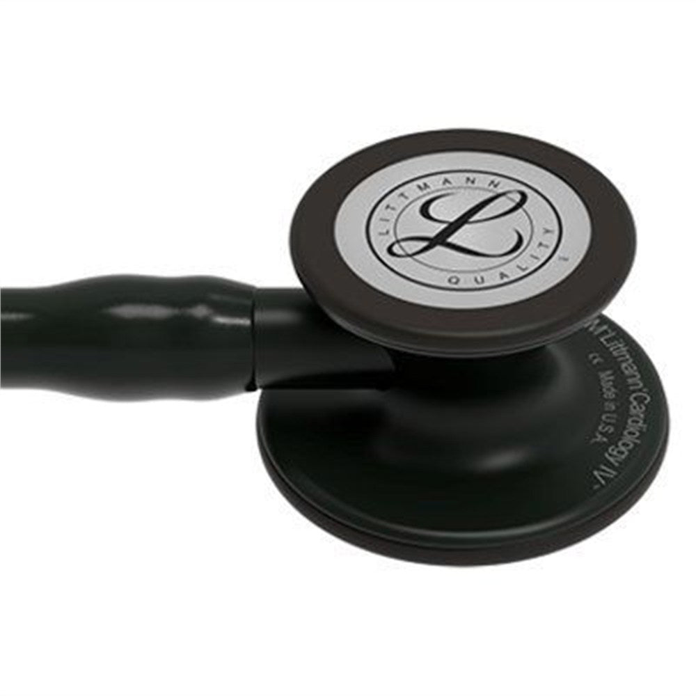3M Littmann Cardiology IV Stethoscope, Black Chestpiece, Black Tube, Stem & Headset. MPN: 6163 - Image 2