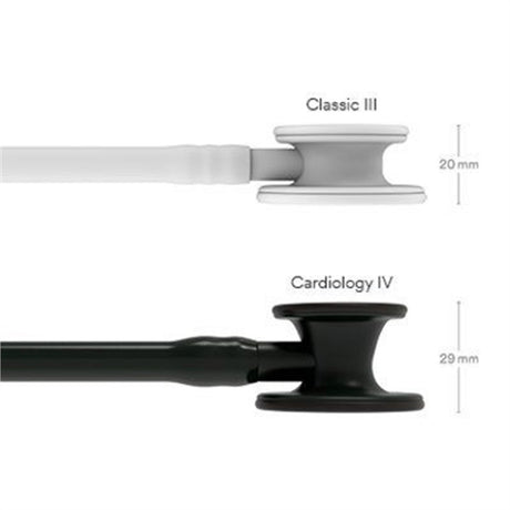 3M Littmann Cardiology IV Stethoscope, Black Chestpiece, Black Tube, Stem & Headset. MPN: 6163 - Image 4