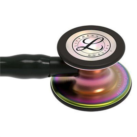 3M Littmann Cardiology IV Stethoscope, Rainbow Chestpiece, Black Tube, Stem & Headset. MPN: 6165 - Image 2