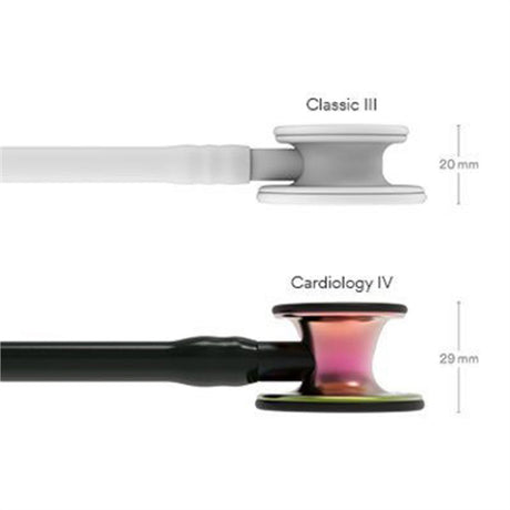 3M Littmann Cardiology IV Stethoscope, Rainbow Chestpiece, Black Tube, Stem & Headset. MPN: 6165 - Image 4
