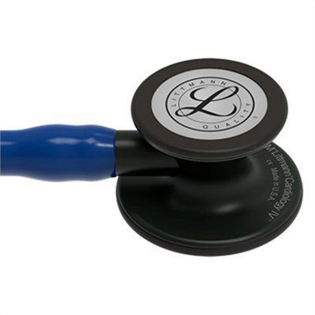 3M Littmann Cardiology IV Stethoscope, Black Chestpiece, Navy Blue Tube, Black Stem & Headset. MPN: 6168 - Image 2