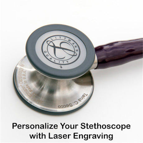 3M Littmann Cardiology IV Stethoscope, Black Chestpiece, Navy Blue Tube, Black Stem & Headset. MPN: 6168 - Image 5