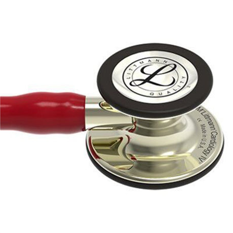 3M Littmann Cardiology IV Stethoscope, Champagne Chestpiece and Stem, Burgundy Tube. MPN: 6176 - Image 2