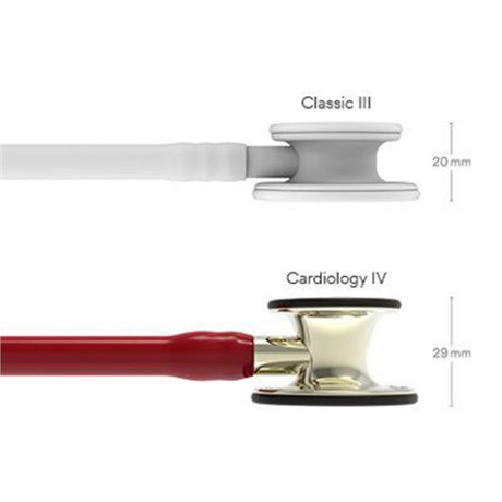 3M Littmann Cardiology IV Stethoscope, Champagne Chestpiece and Stem, Burgundy Tube. MPN: 6176 - Image 4