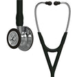 3M Littmann Cardiology IV Stethoscope, Mirror Chestpiece & Stem, Black Tube, Stainless Headset. MPN: 6177
