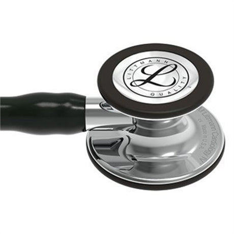 3M Littmann Cardiology IV Stethoscope, Mirror Chestpiece & Stem, Black Tube, Stainless Headset. MPN: 6177 - Image 2