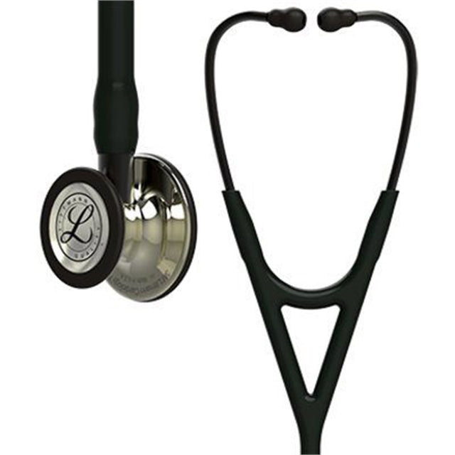 3M Littmann Cardiology IV Stethoscope, Champagne Chestpiece, Black Tube, Smoke Stem & Headset. MPN: 6179