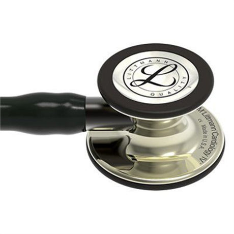 3M Littmann Cardiology IV Stethoscope, Champagne Chestpiece, Black Tube, Smoke Stem & Headset. MPN: 6179 - Image 2
