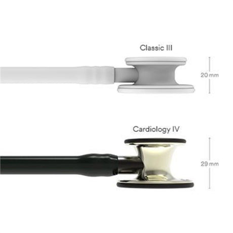 3M Littmann Cardiology IV Stethoscope, Champagne Chestpiece, Black Tube, Smoke Stem & Headset. MPN: 6179 - Image 4