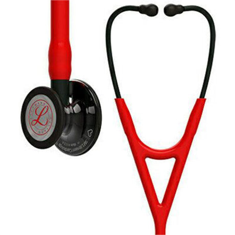 3M Littmann Cardiology IV Stethoscope, Limited Edition, High Polish Smoke Chestpiece, Red Tube. MPN: 6182