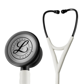 Littmann CARDIOLOGY IV Stethoscope, Black Matte Chestpiece, Satin-Finish Alabaster Tube. MPN: 6186C