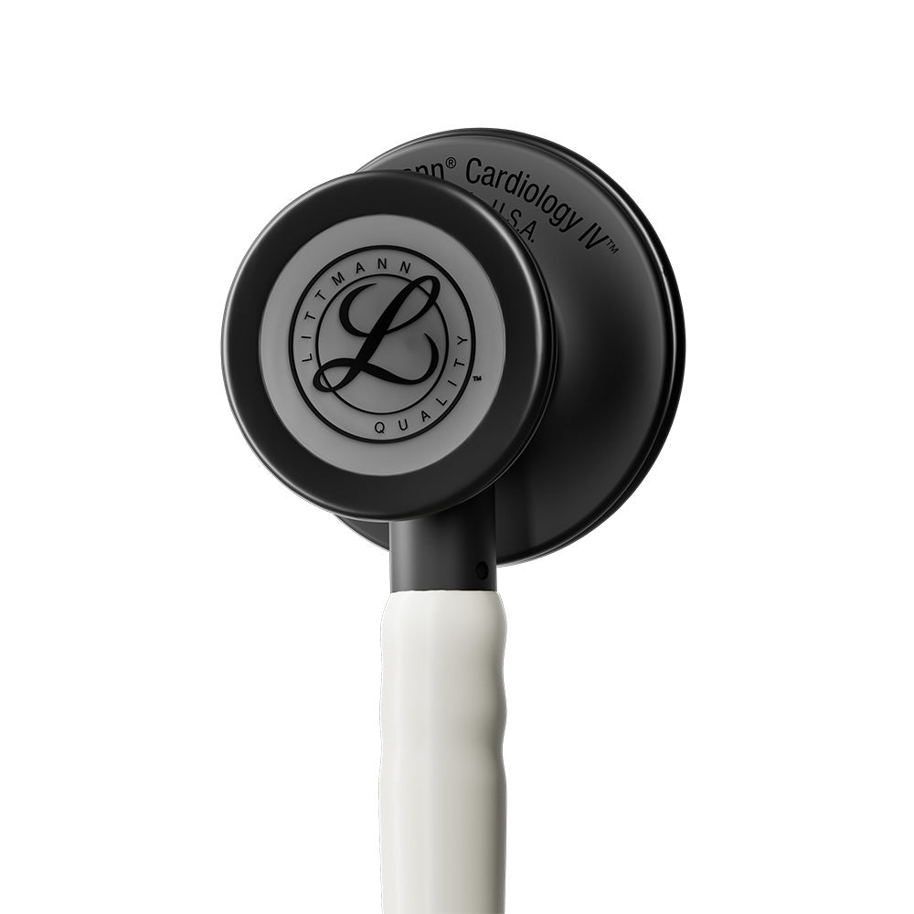Littmann CARDIOLOGY IV Stethoscope, Black Matte Chestpiece, Satin-Finish Alabaster Tube. MPN: 6186C - Image 2