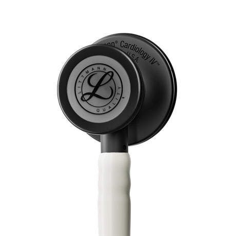Littmann CARDIOLOGY IV Stethoscope, Black Matte Chestpiece, Satin-Finish Alabaster Tube. MPN: 6186C - Image 2