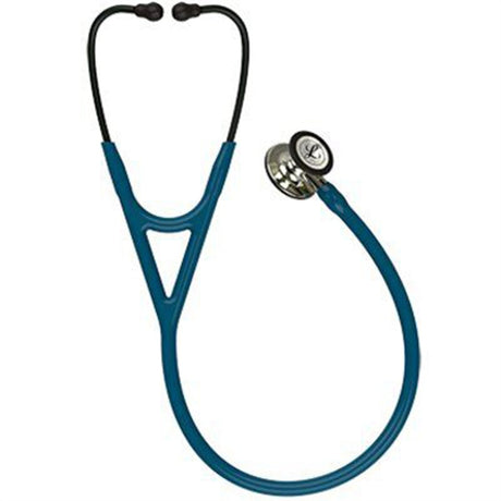 3M Littmann Cardiology IV Stethoscope, Champagne Chestpiece and Stem, Caribbean Blue Tube. MPN: 6190 - Image 3