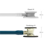 3M Littmann Cardiology IV Stethoscope, Champagne Chestpiece and Stem, Caribbean Blue Tube. MPN: 6190 - Image 4