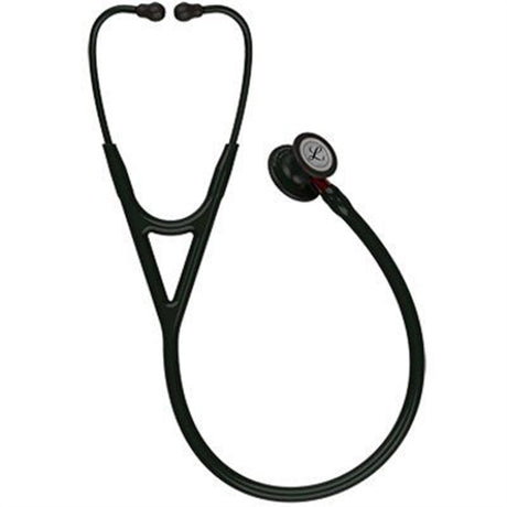 3M Littmann Cardiology IV Stethoscope, Black Chestpiece, Black Tube, Red Stem & Black Headset. MPN: 6200 - Image 3